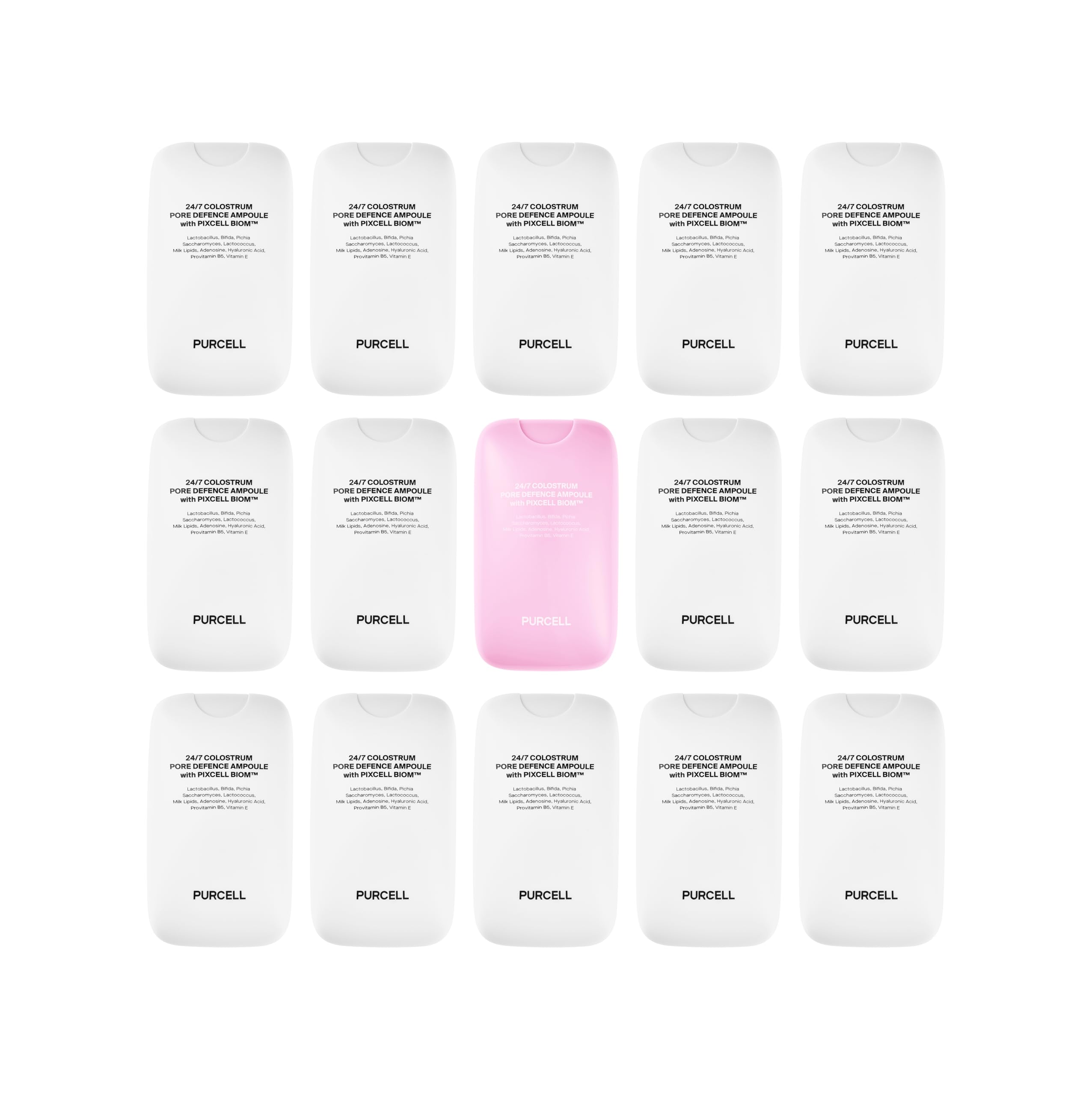 PurCELL 24/7 Colostro Ampolla Rosa: tendencia coreana de belleza adoptada por maquilladores.