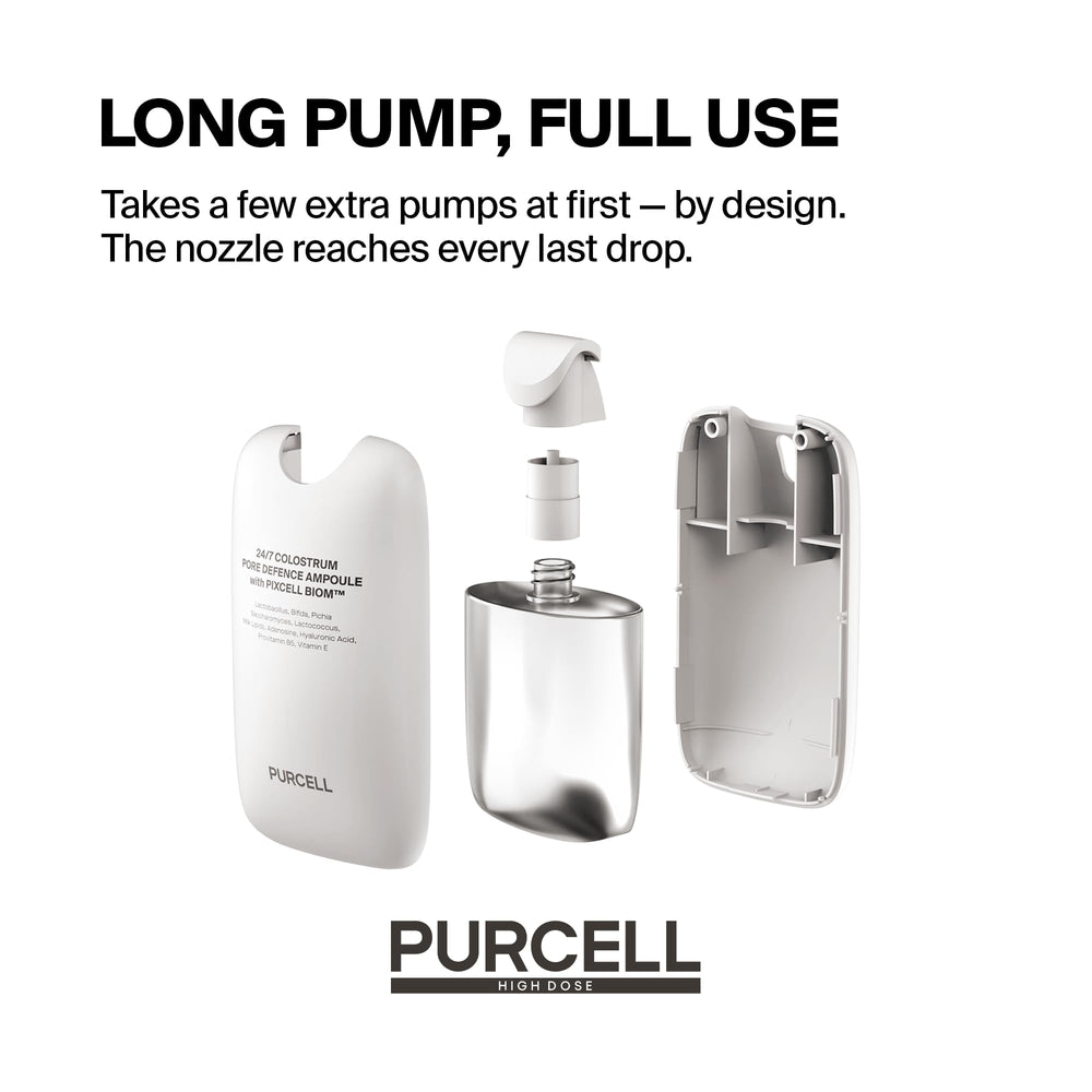 PurCELL 24/7 Colostro Ampolla Rosa: retoques del día con pulverizador práctico.