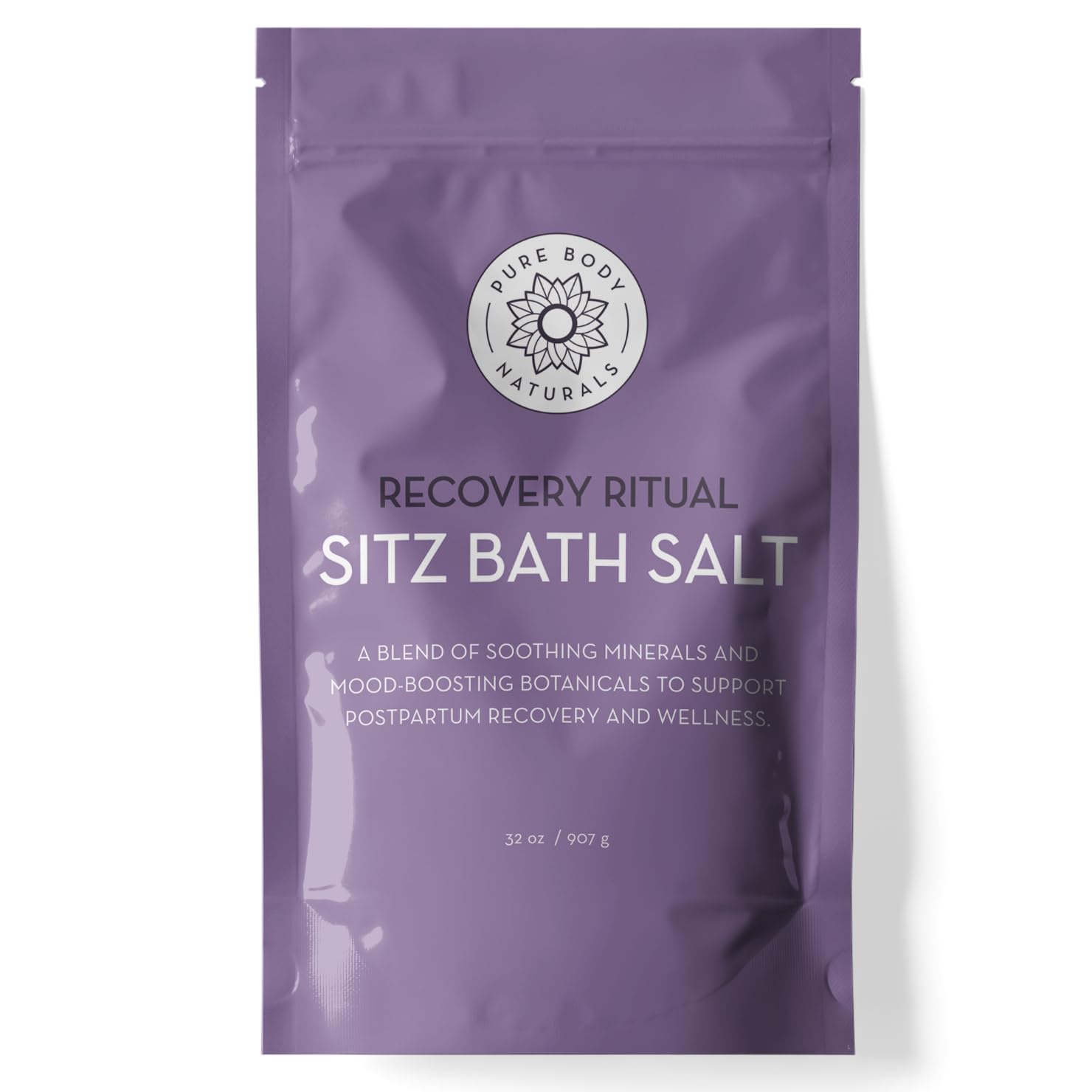 Pure Body Naturals Sitz Bath Salt para baño Sitz postparto y comodidad