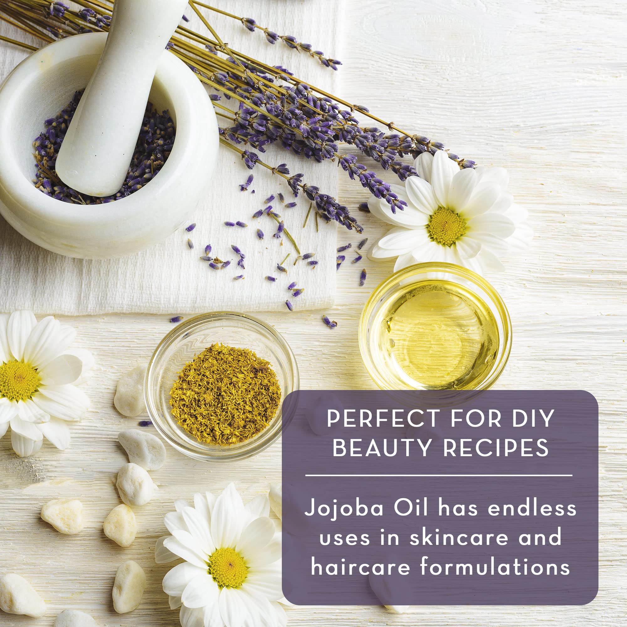 Aceite de Jojoba Pure Body Naturals para cabello suave y brillo.