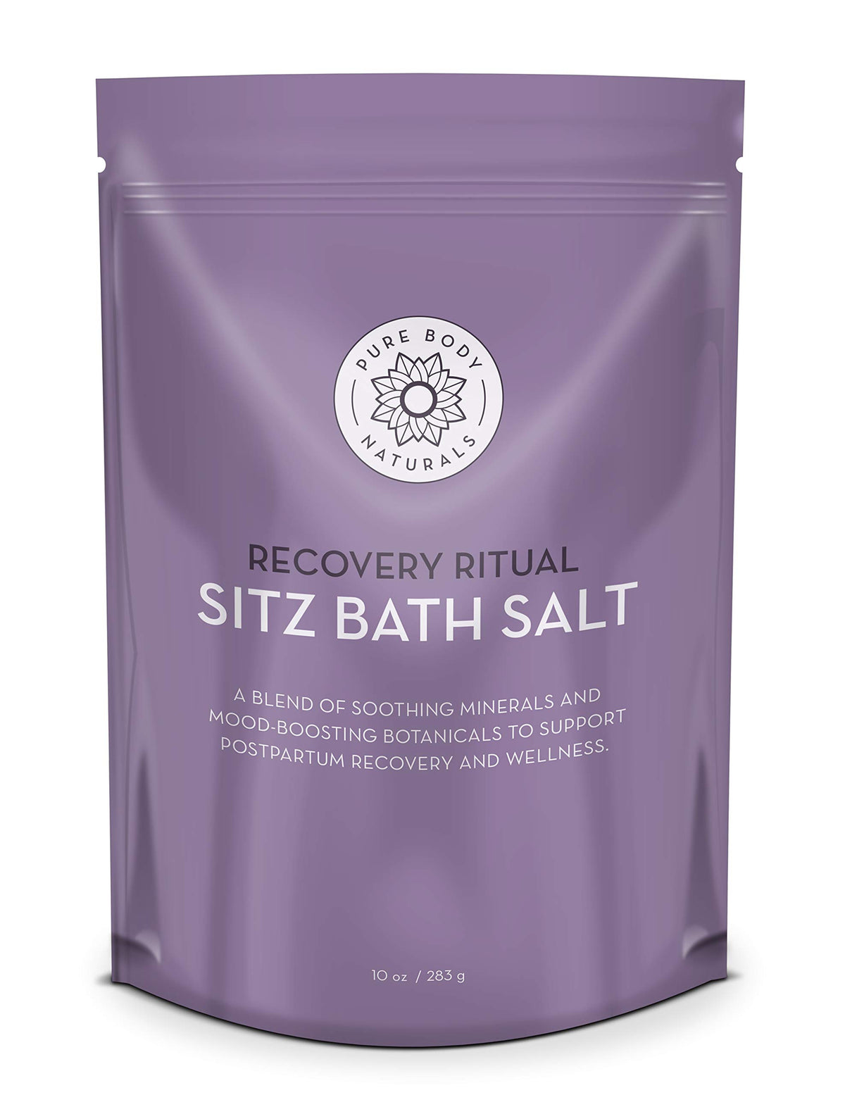 Pure Body Naturals Sal Sitz para baño relajante y confort posparto