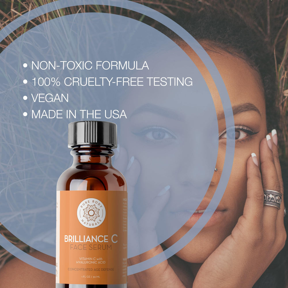 Pure Body Naturals Serum Facial: gotero para aplicación precisa y resultados suaves.