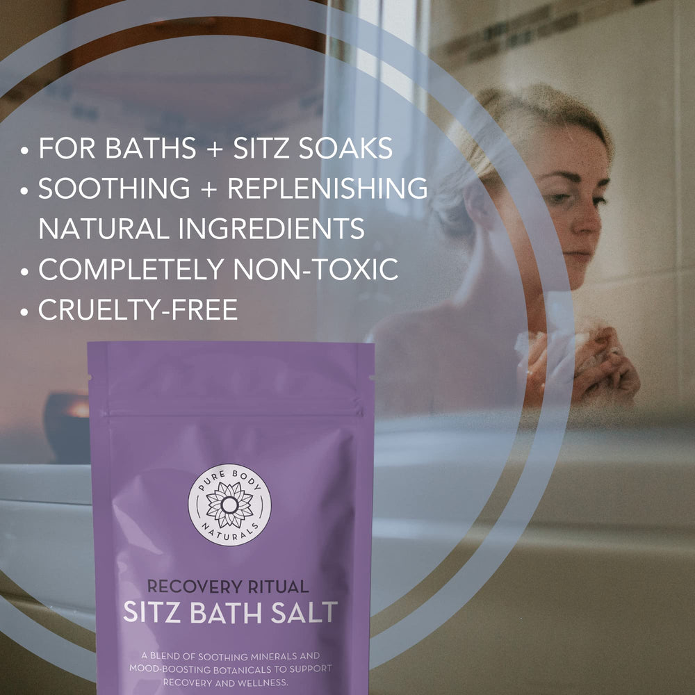 Uso diario con Pure Body Naturals Sitz para rutina suave posparto