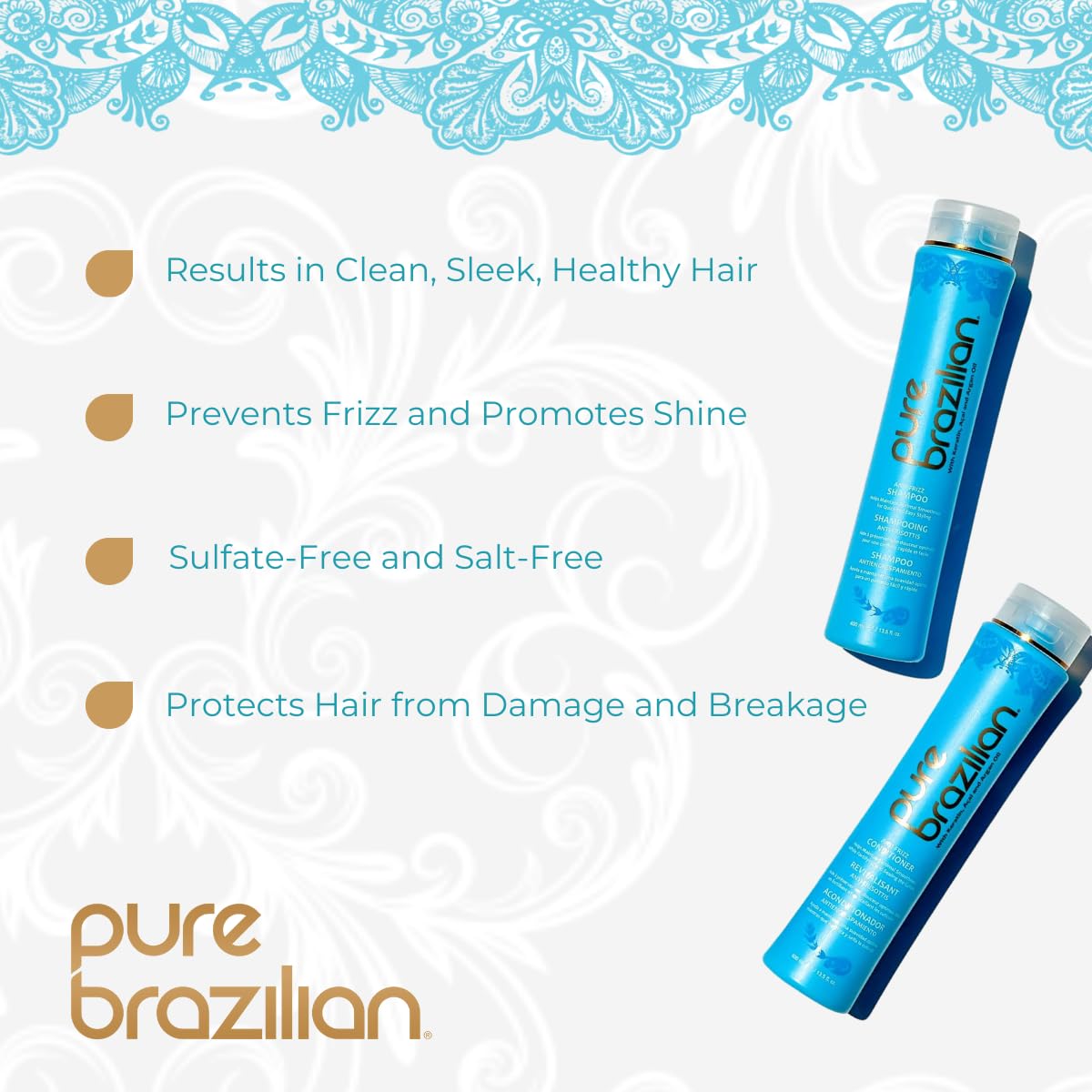 Pure Brazilian Après-shampoing quotidien: douceur et brillance tout en protégeant la couleur.