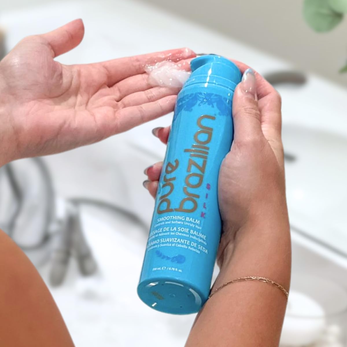 Pure Brazilian bálsamo para rutina diaria, cabello suave y sedoso