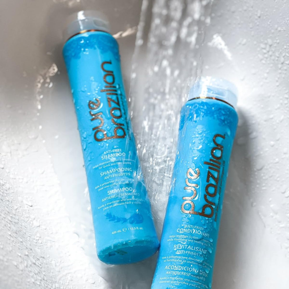 Pure Brazilian Format 400 ml: duo shampoing et après-shampoing pour le soin quotidien.