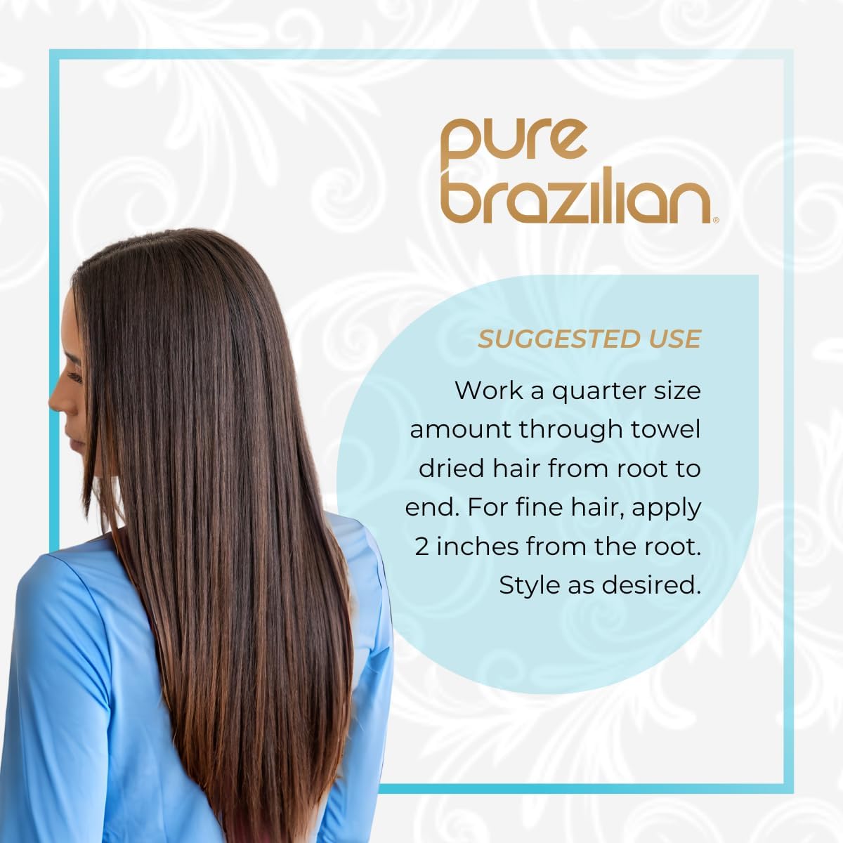 Cheveux après utilisation du sérum Pure Brazilian avant brushing, protection chaleur