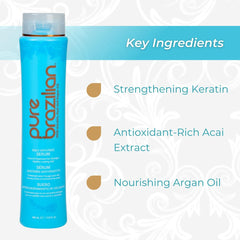 Sérum Pure Brazilian lisse les cheveux et réduit les frisottis, texture douce