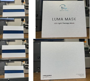 Pure Daily Care Luma Mask muestra 7 colores para diferentes efectos en piel