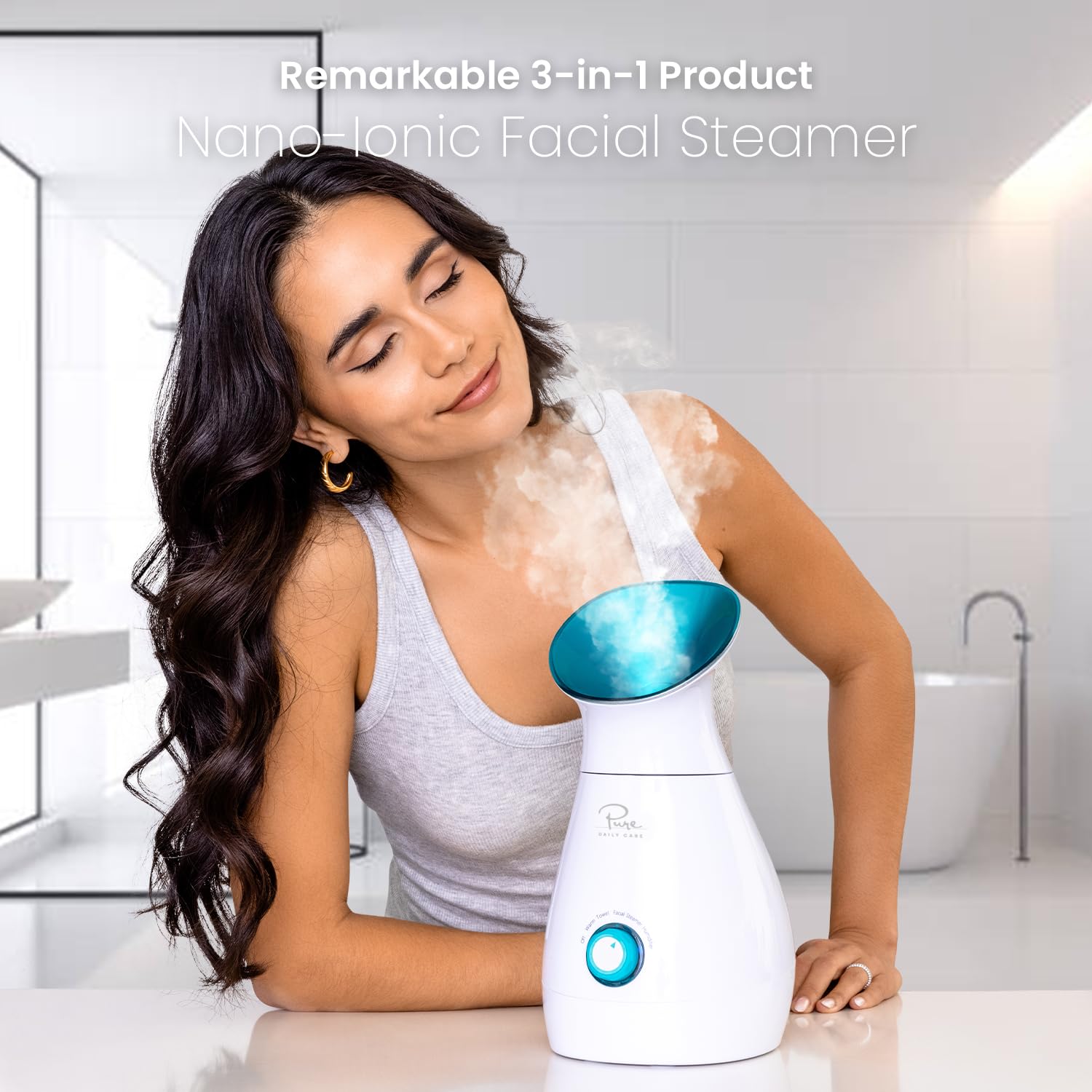 Pure Daily Care Nanosteamer control de temperatura preciso para sesiones personalizadas