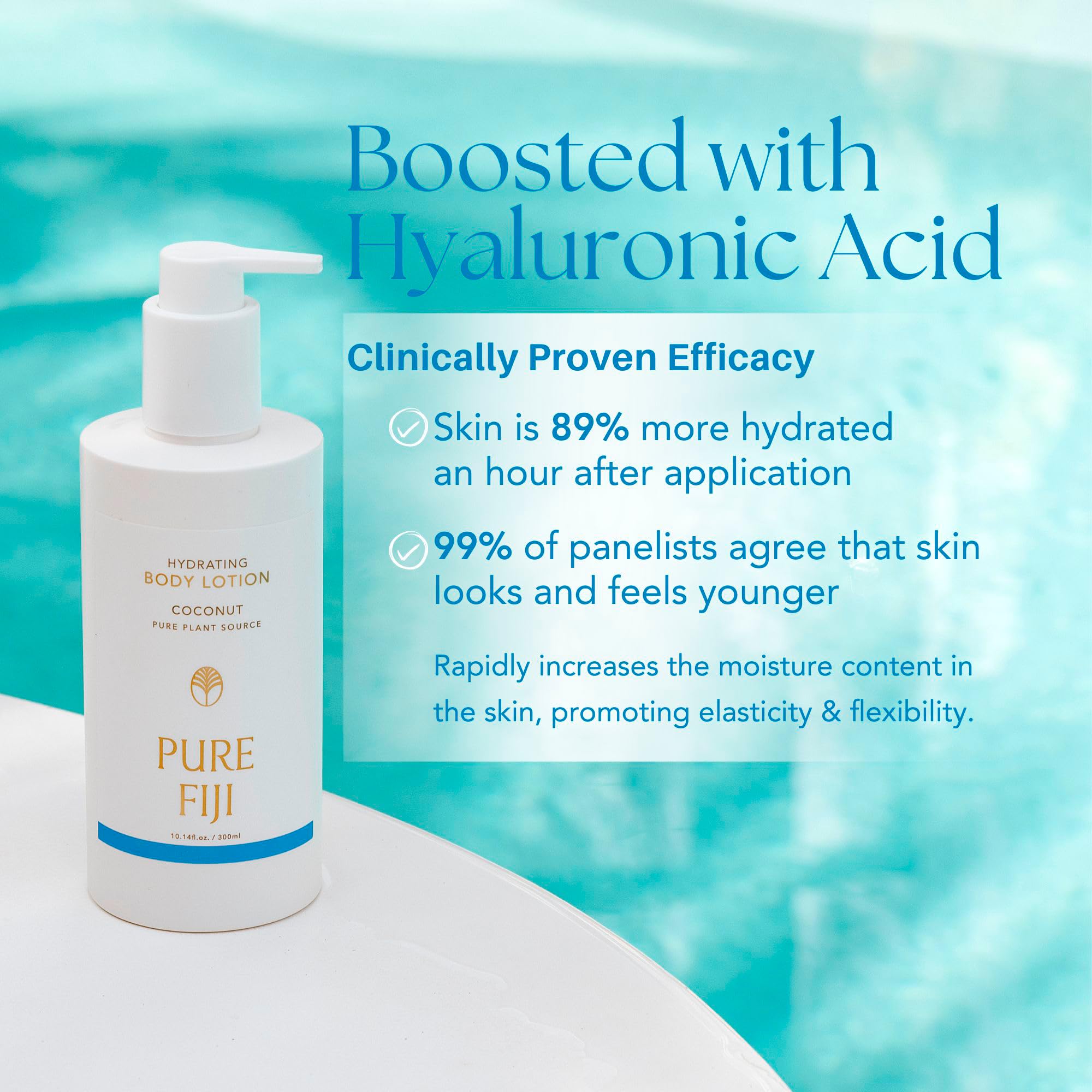 PURE FIJI dispensador crema corporal, uso cómodo y limpio.