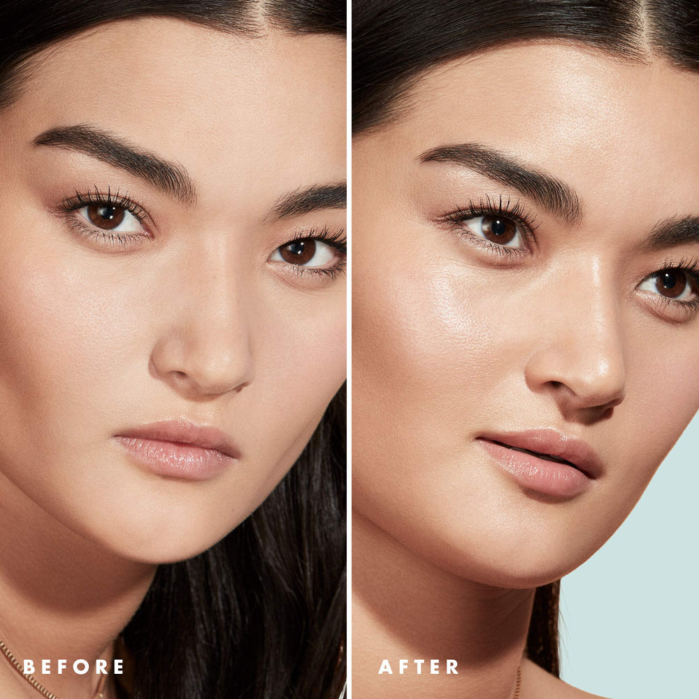 Pure Minerals primer swirl demonstrating seamless makeup prep.