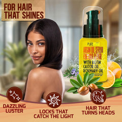 Pure Nature Lux Spa serum argán, protección térmica para peinados con plancha y secador.