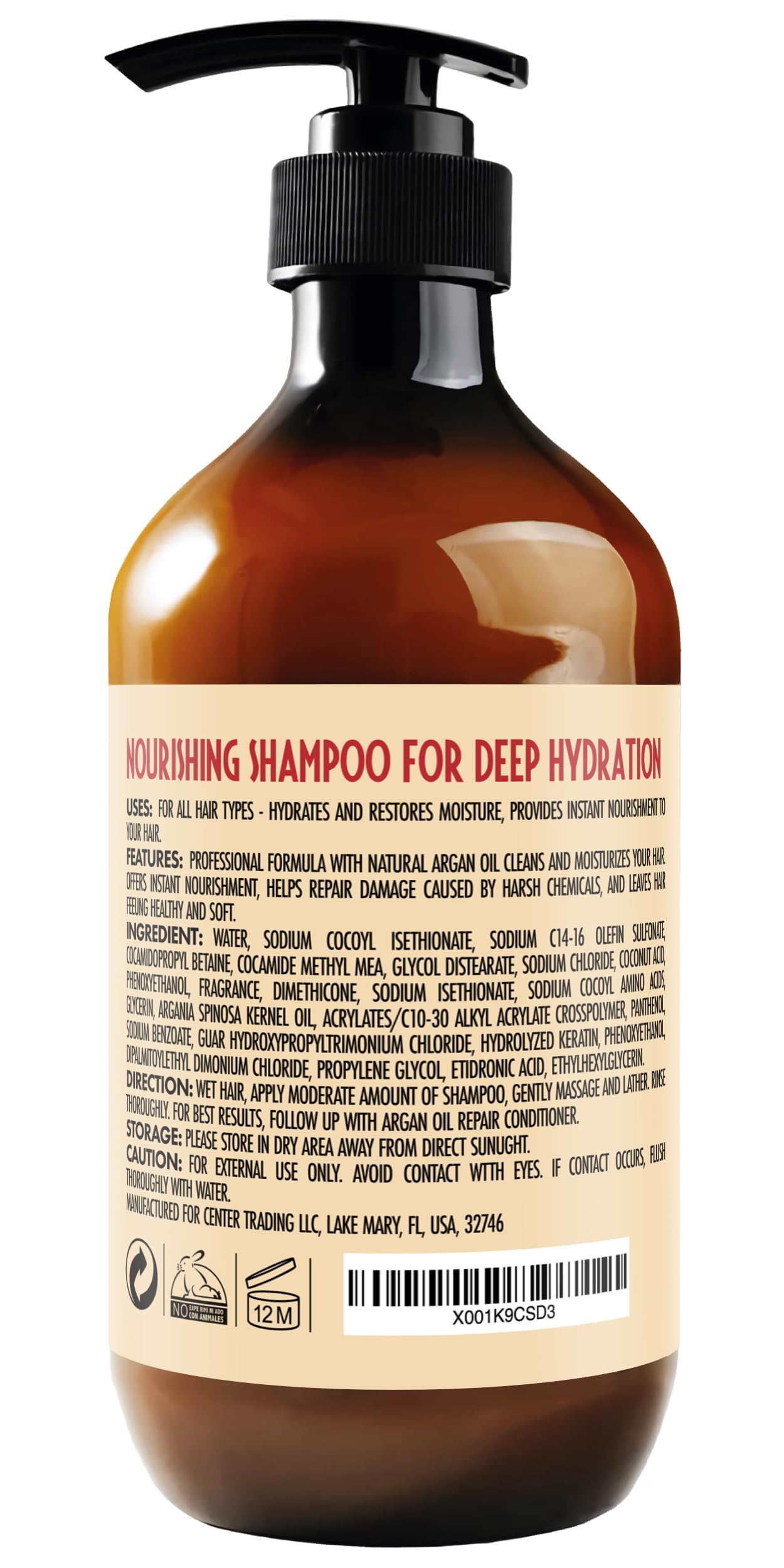 Pure Nature Lux Spa Argan Shampoo, ideal para cabello rizado o dañado gracias a argán.
