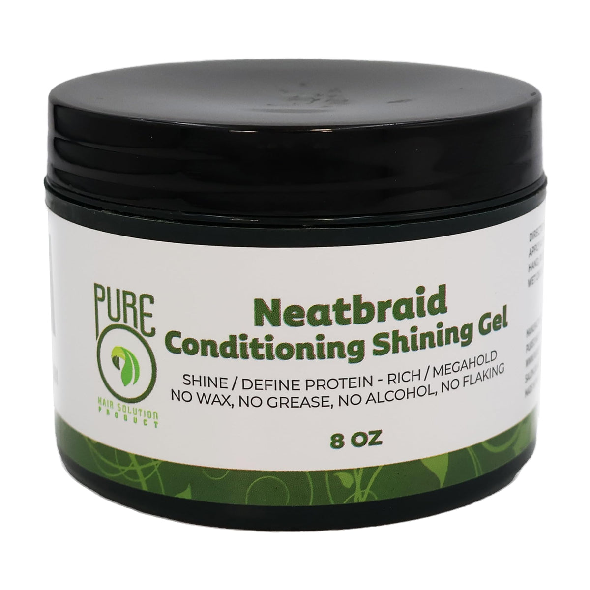 Pure O Neatbraid: botella vertiendo gel para control suave y brillo