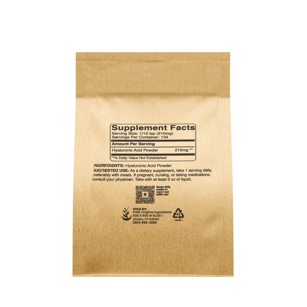 PURE ORIGINAL INGREDIENTS polvo de ácido hialurónico para mezclar en cuidado facial