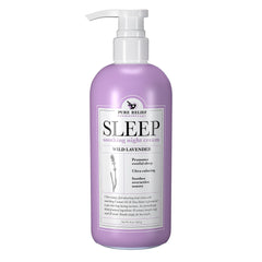 Pure Relief loción corporal lavanda para dormir, textura cremosa destacada.