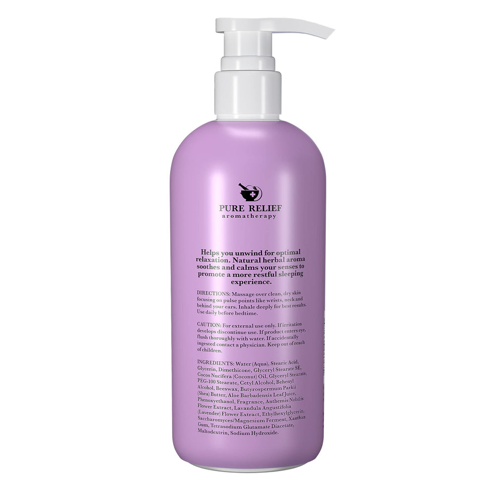 Pure Relief loción de lavanda para confort nocturno.