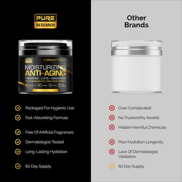 Pure Research crema hombre uso diario dia y noche para cuidado facial