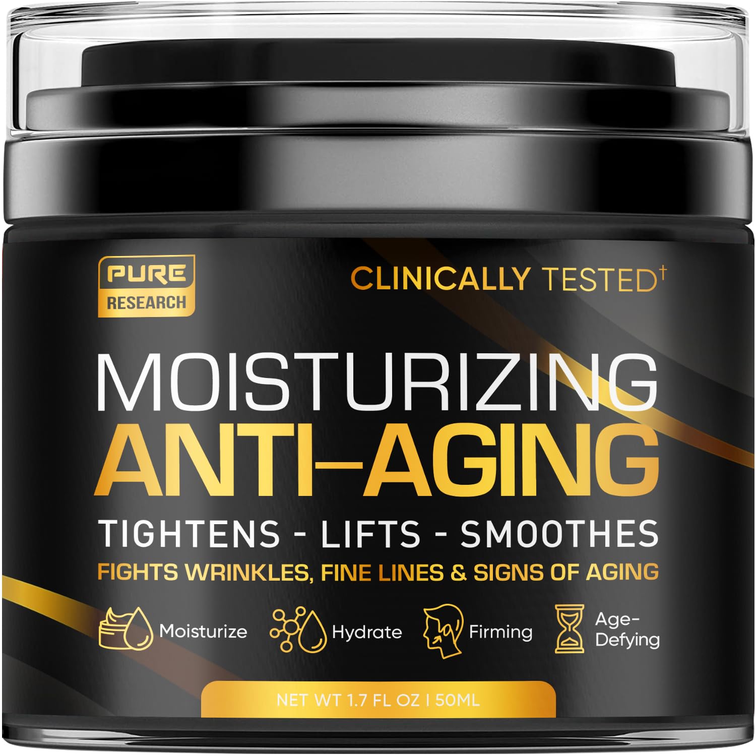 Pure Research crema para hombres muestra textura sedosa para piel suave