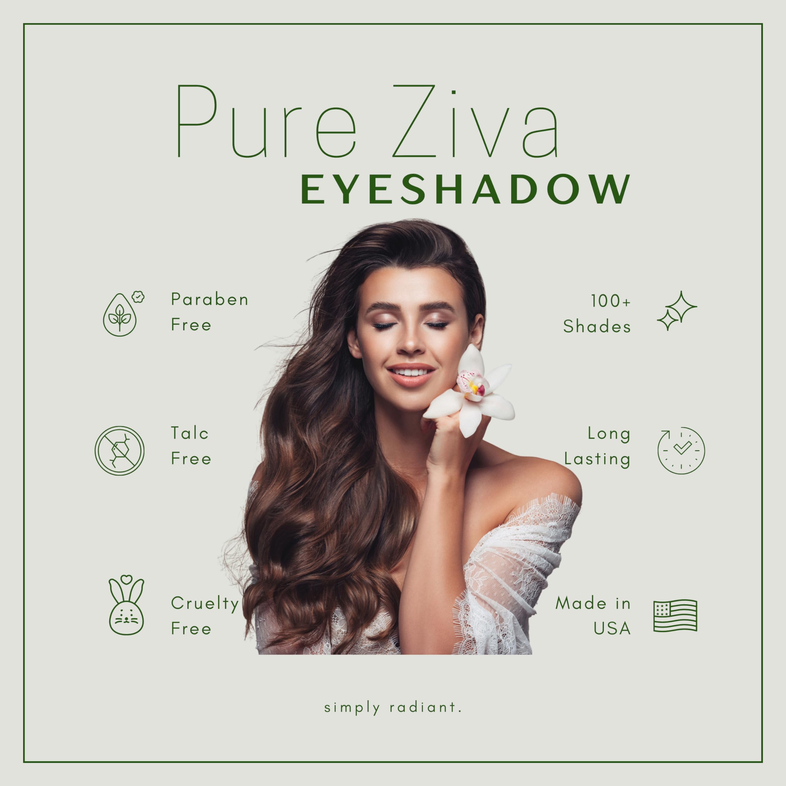Pure Ziva Bare Canvas sin talco: sombra vegana y limpia para maquillaje responsable