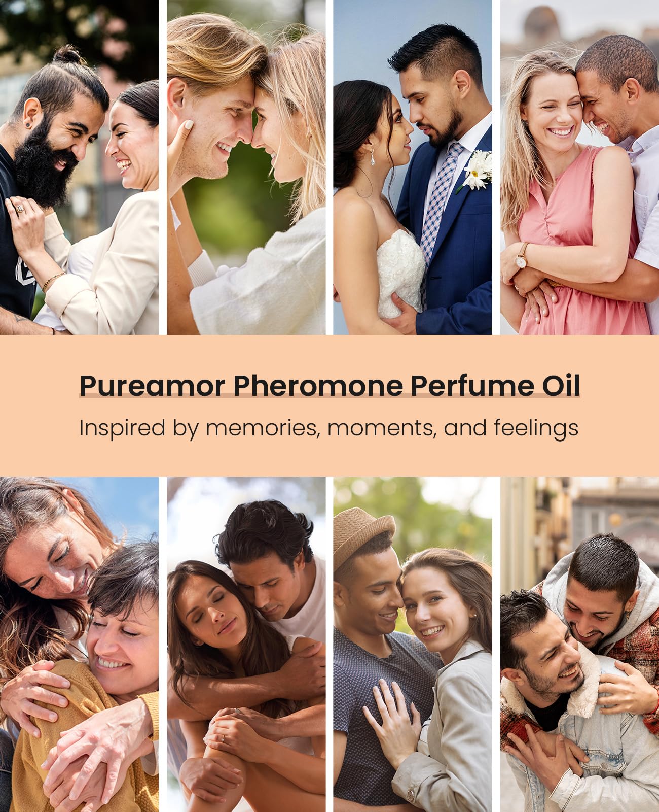 Envase portátil PUREAMOR, cabe en el bolso y evita derrames.
