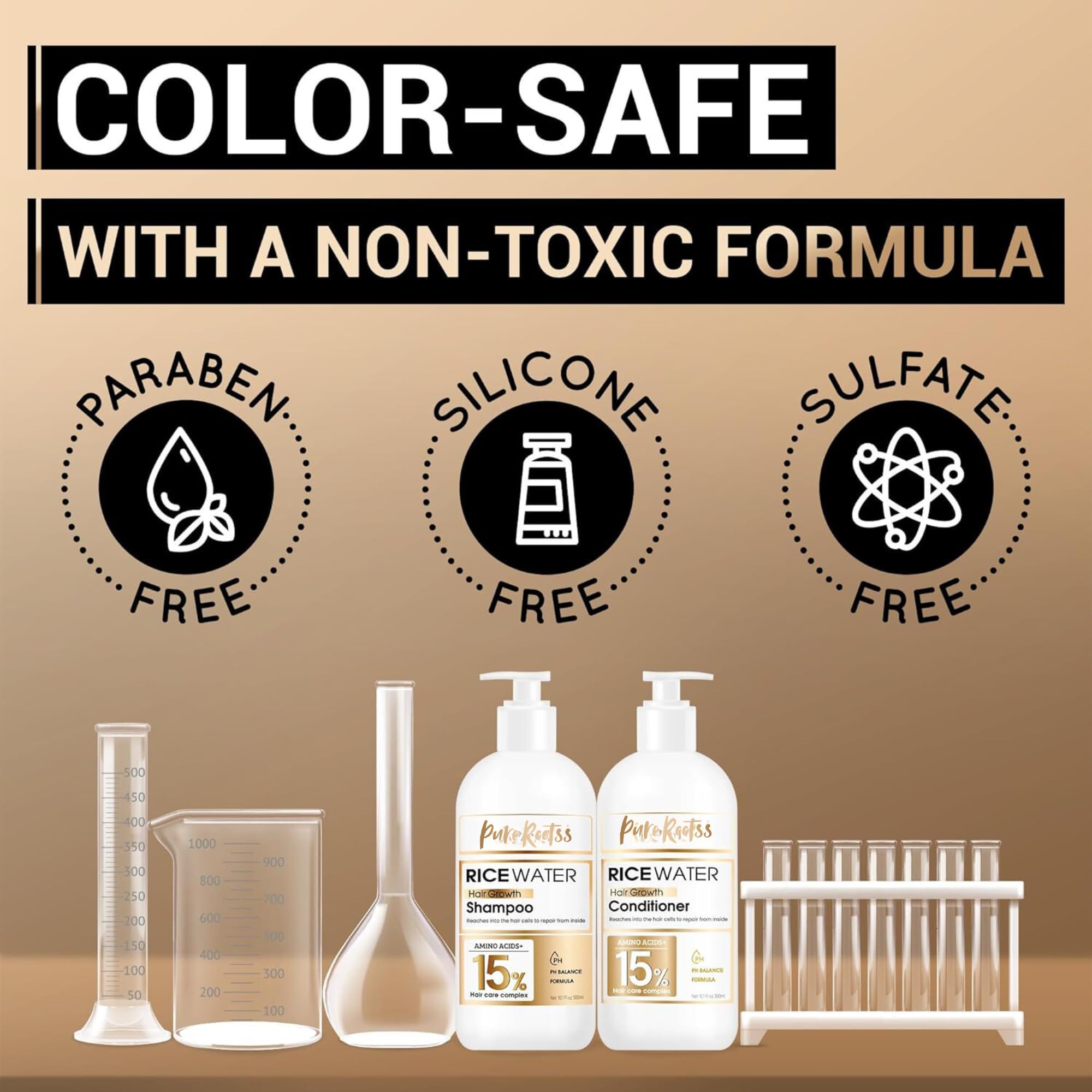 Purerootss cabello suave y brillo potencial tras uso regular