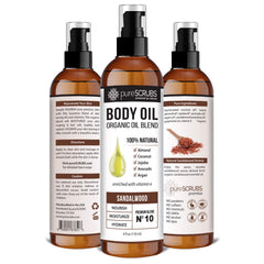 purescrubs aceite corporal masaje seda: deslizamiento suave y absorción rápida.