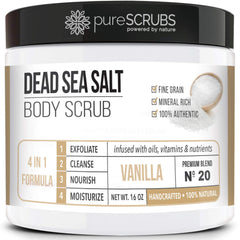 PureSCRUBS exfoliante de vainilla en pote 16oz para piel suave