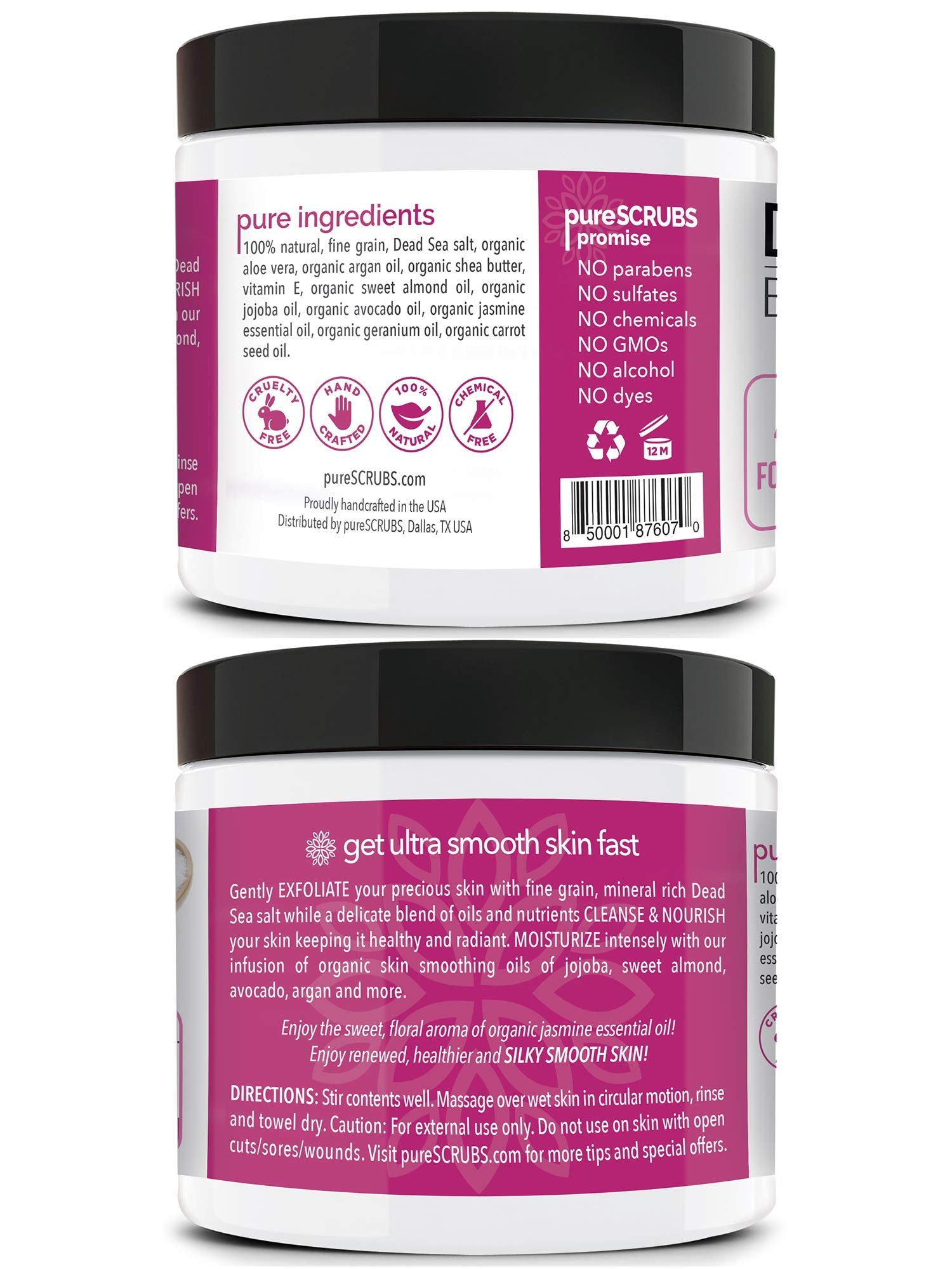 Texture granuleuse du gommage purSCRUBS pour lisser les rugosités.
