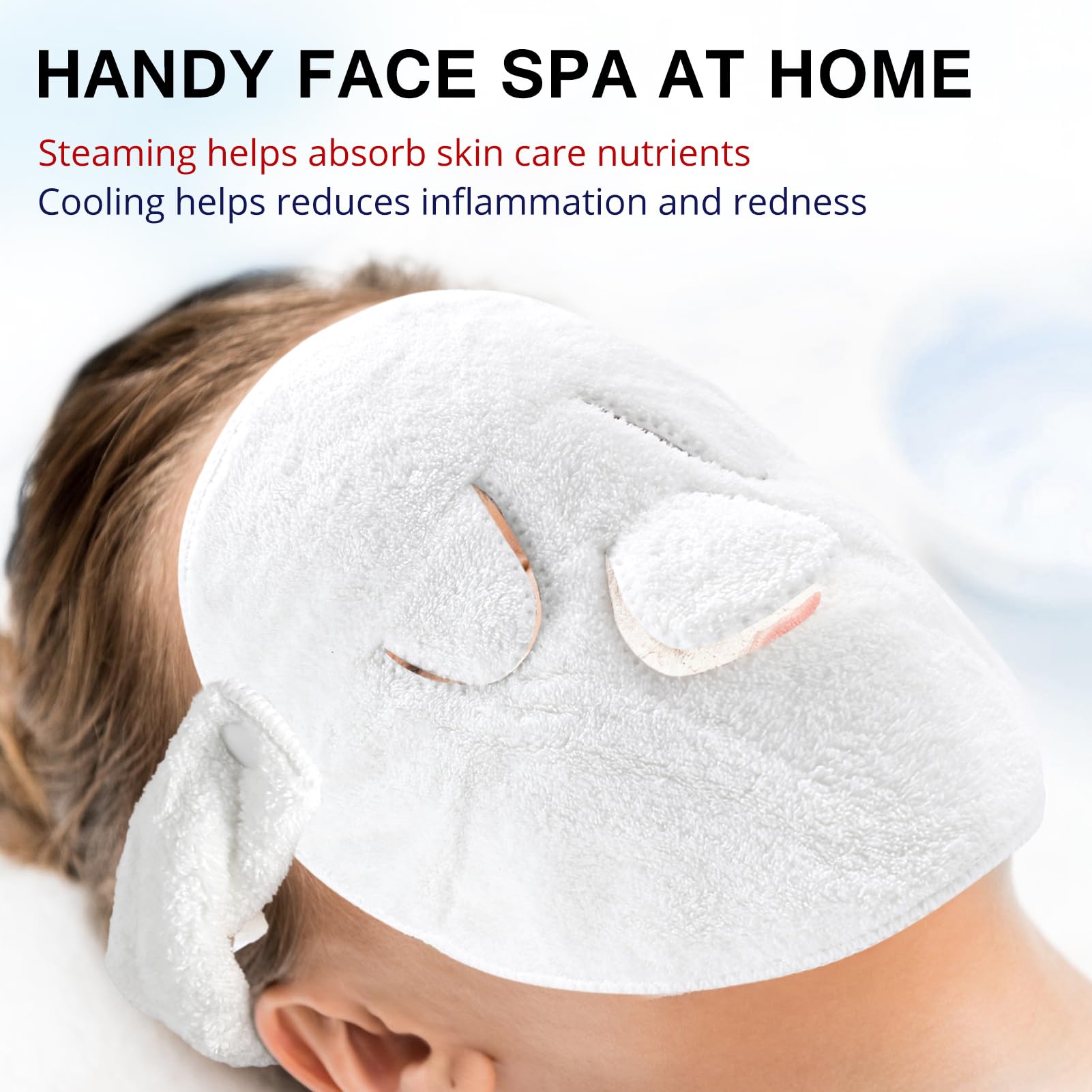 PureSoftness toalla vapor facial diadema removible mantiene la toalla en su sitio durante el uso