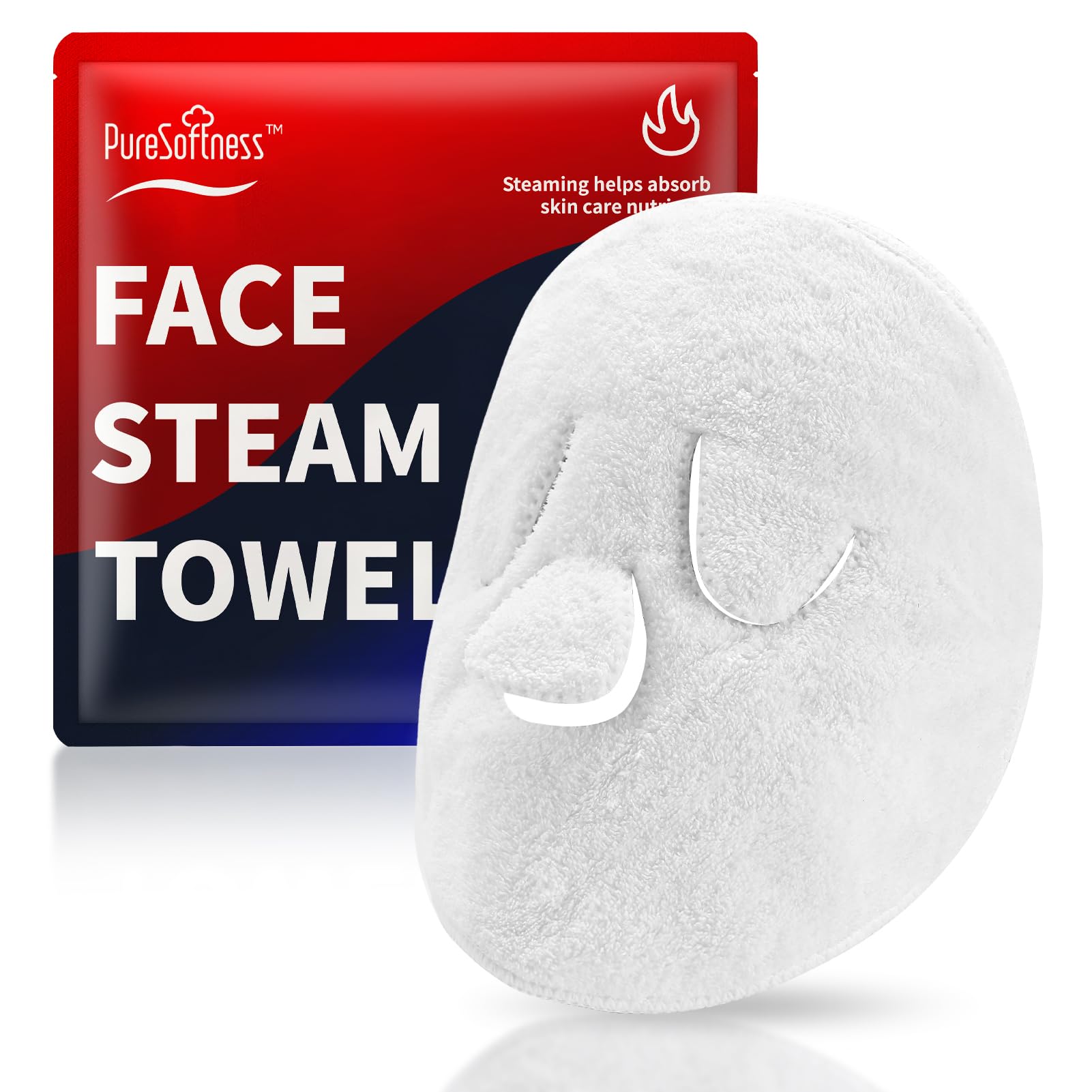 PureSoftness toalla vapor facial doble capa facilita absorción suave del serum