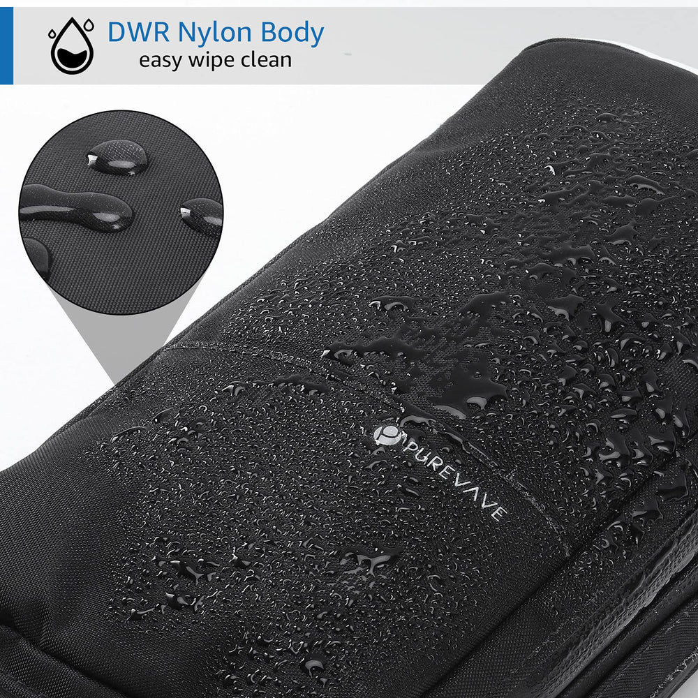 Purevave neceser, detalles de nylon repelente y costuras reforzadas para mayor durabilidad