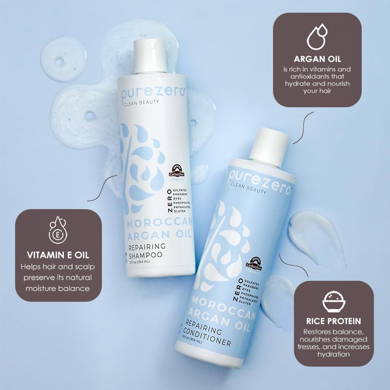 Brillo inmediato en el cabello tras el lavado con Purezero.