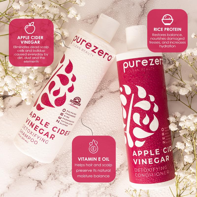 Purezero cabello-brillante tras lavado, brillo natural visible.