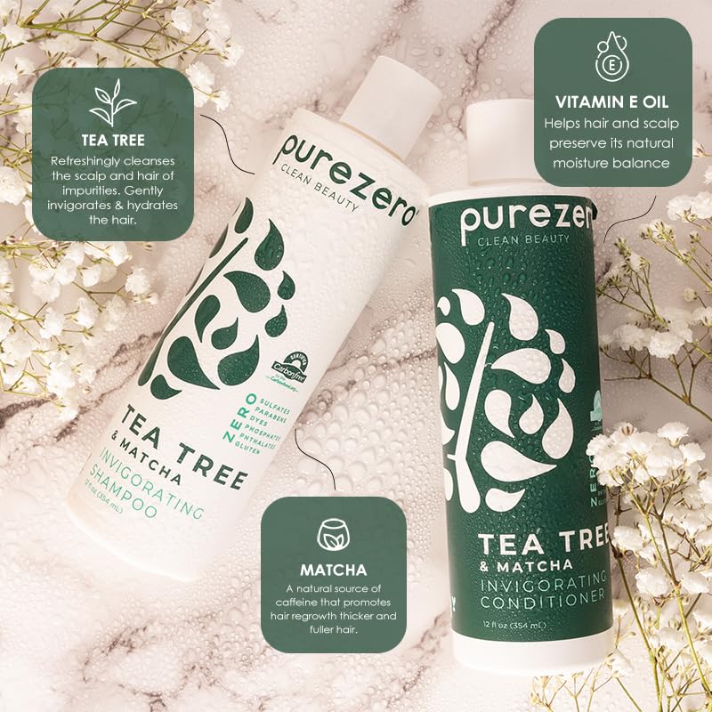 Purezero etiqueta sin sulfatos en envase; enfatiza limpieza de ingredientes.