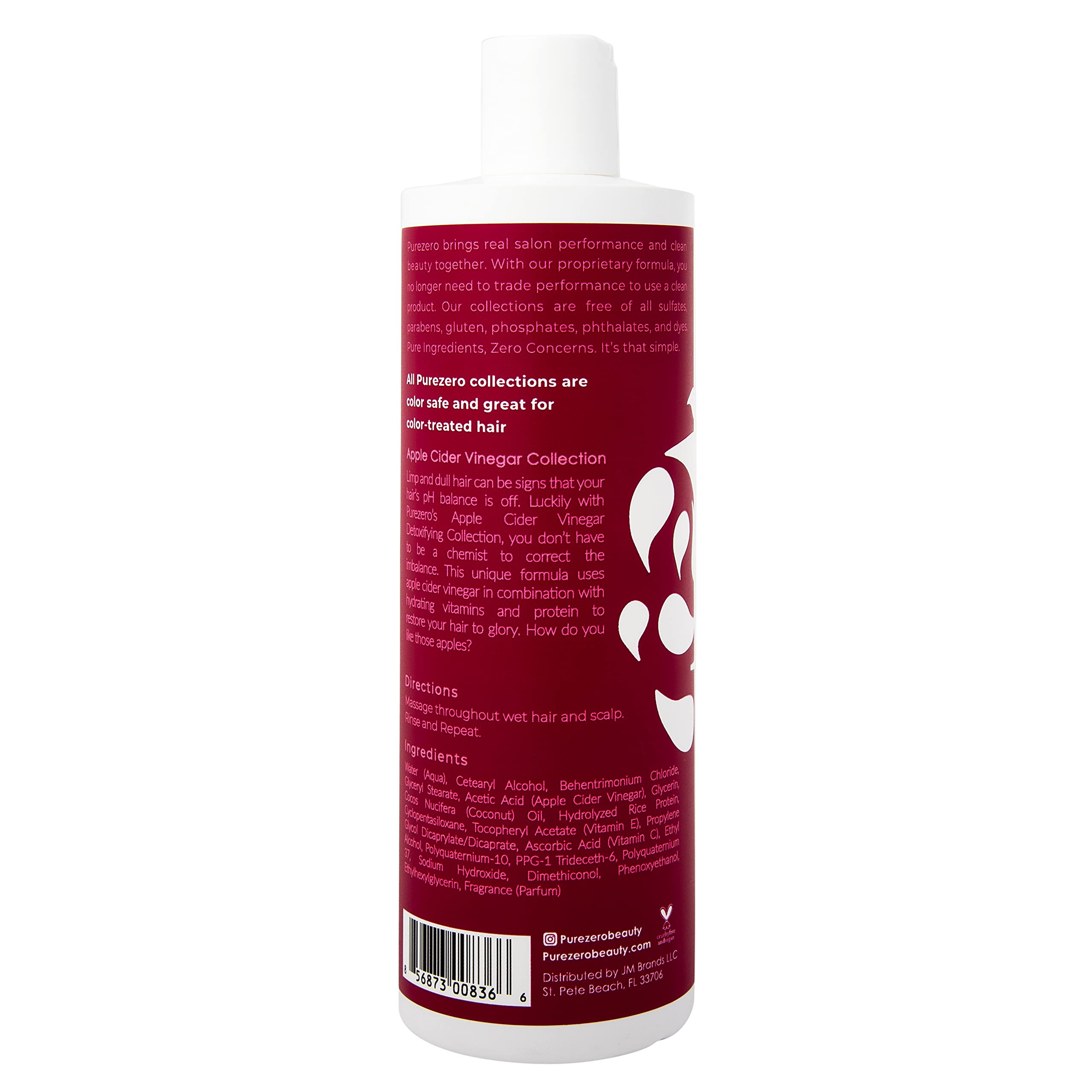 Purezero libre de crueldad y vegano, cuidado respetuoso con el cabello.