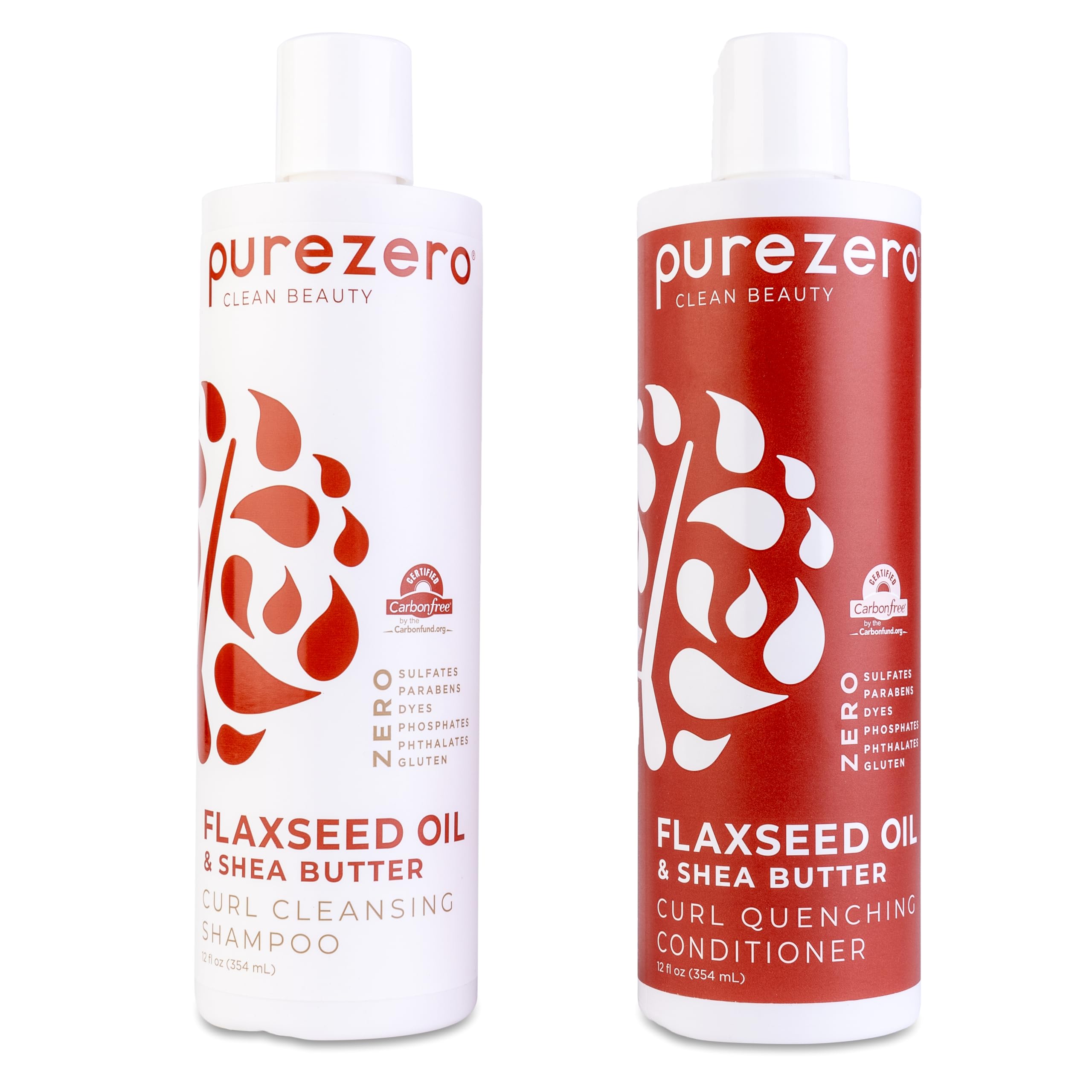 Purezero set champú y acondicionador para rizos, definición y control del frizz.