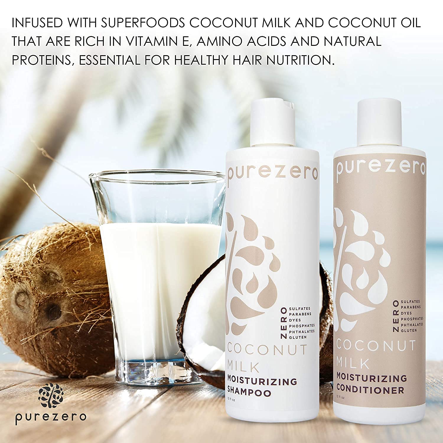 Textura cremosa del acondicionador Purezero para aplicación suave.
