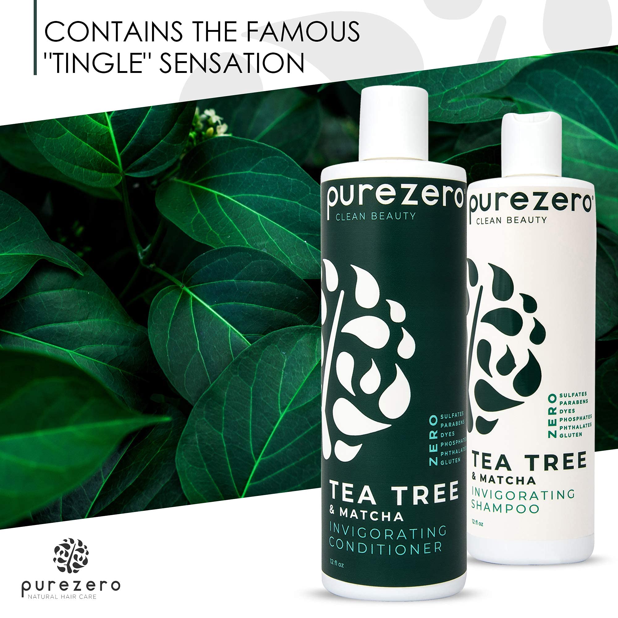 Purezero textura cremosa del champú; ideal para cabello suave.