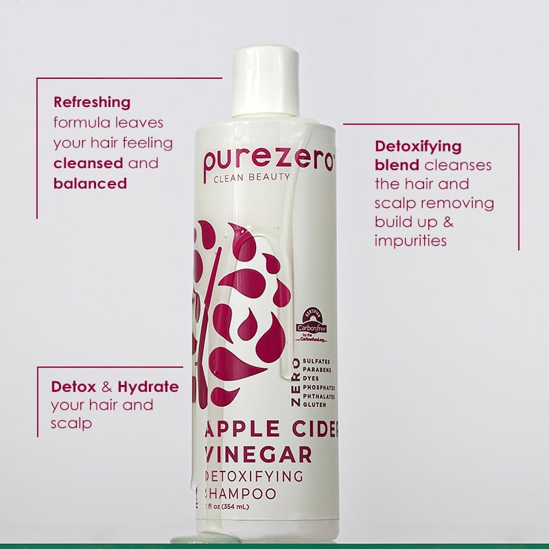 Purezero vinagre sidra manzana acondicionador: cabello suave y brillo natural tras la lavada.