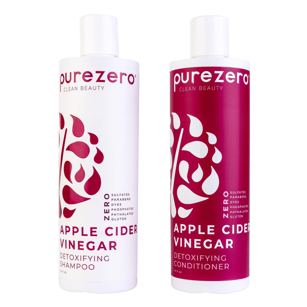 Purezero vinagre sidra manzana champú: equilibrio del pH para cuero cabelludo sano.