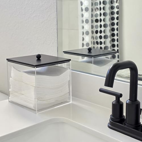 Puricon caja acrílica transparente para ver toallas faciales.