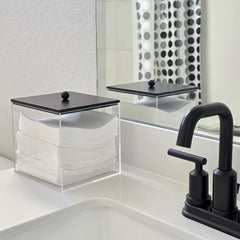 Puricon caja acrílica transparente para ver toallas faciales.