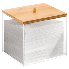 Puricon portatodo acrílico con tapa de madera, visibilidad para reabastecer