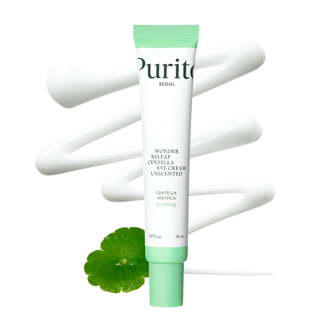 Purito Centella sin fragancia crema de ojos, alivio calmante para piel sensible.