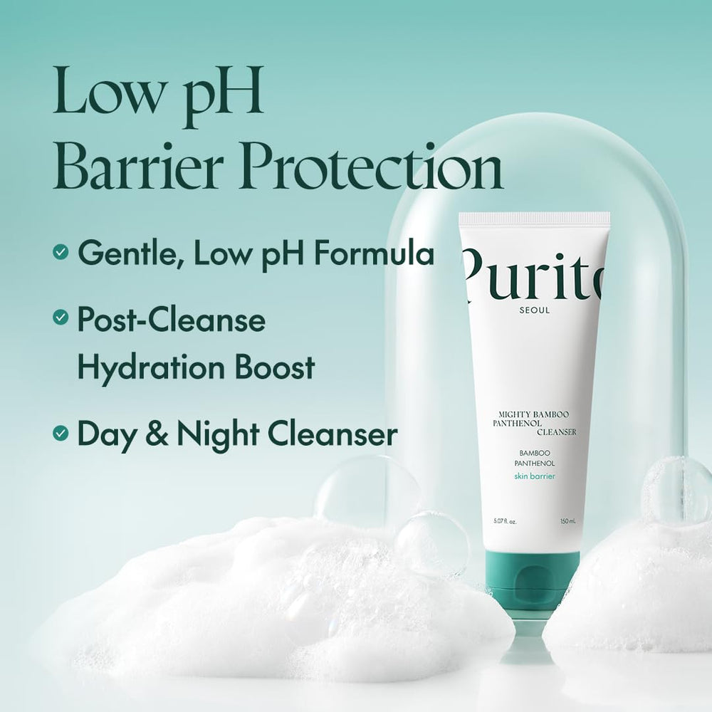 Purito Mighty Bamboo Panthenol Cleanser, hidratación post limpieza para mayor confort.