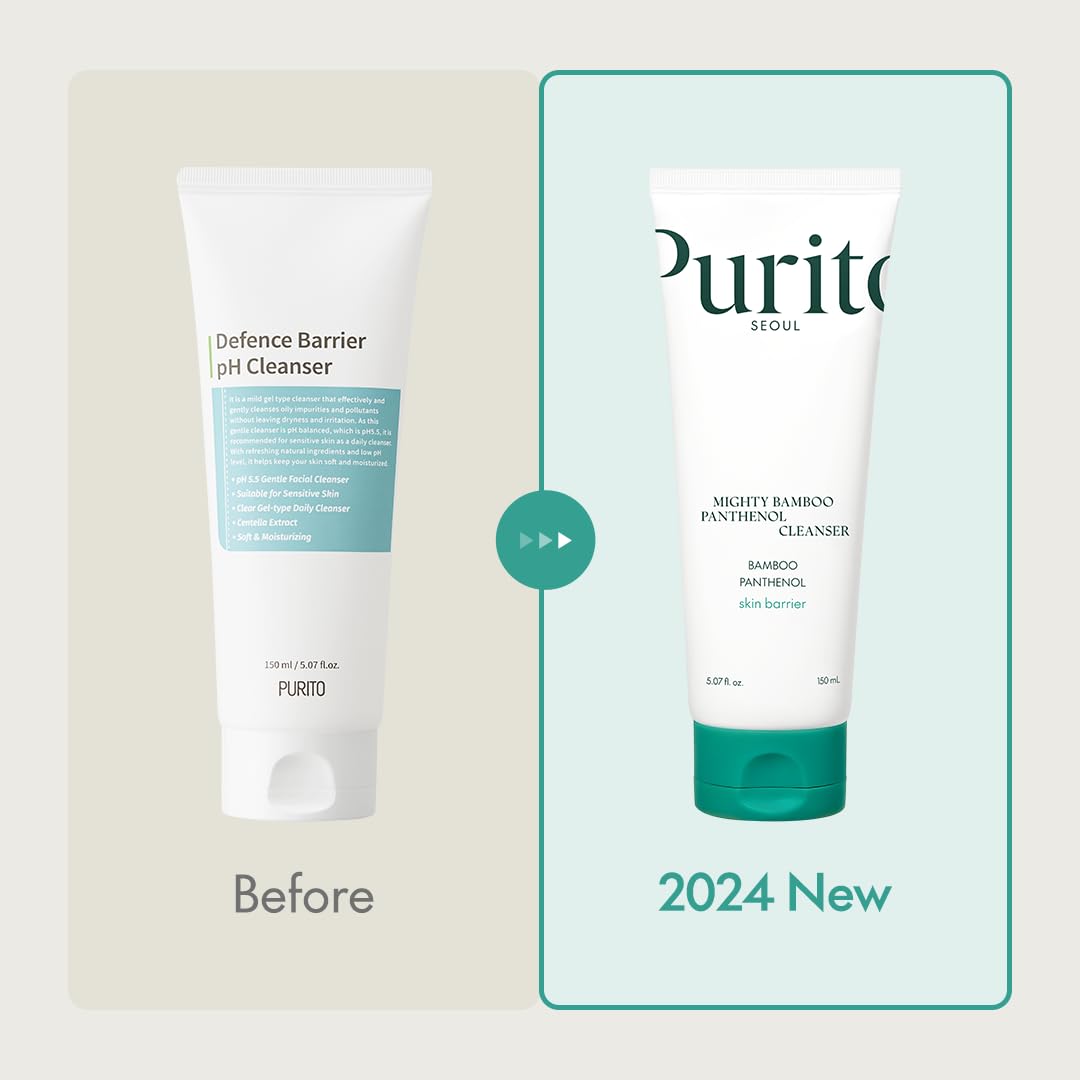 Purito Mighty Bamboo Panthenol Cleanser, elimina maquillaje con limpieza suave.