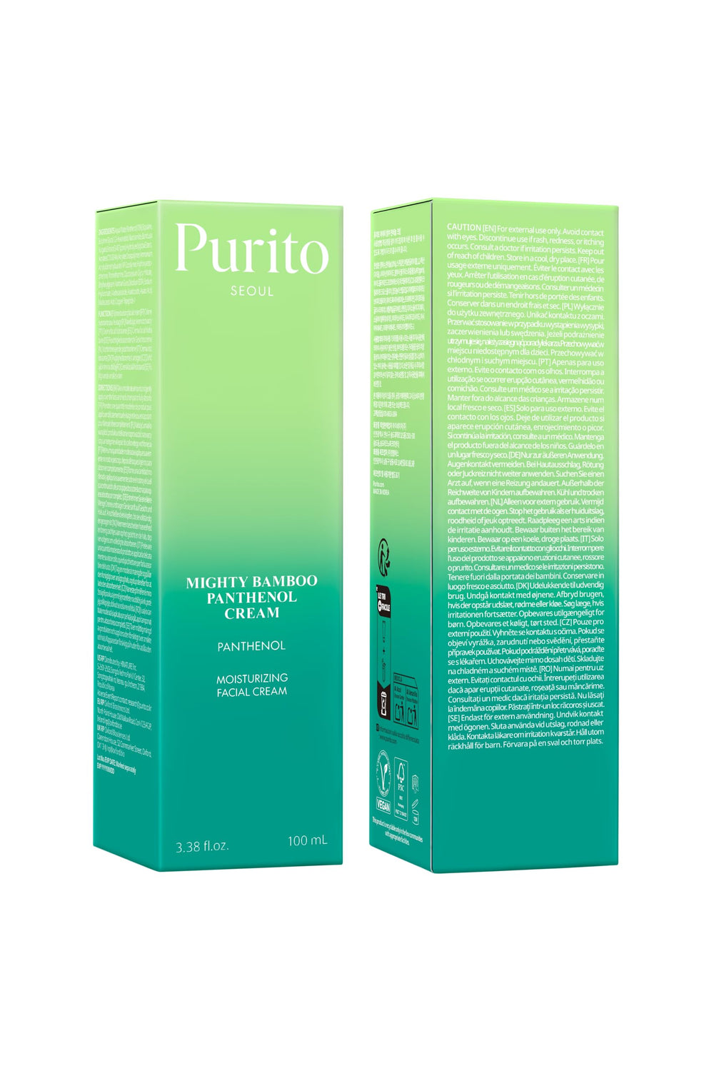 Purito Panthenol 10% post‑acné, apoyo a la barrera de la piel.