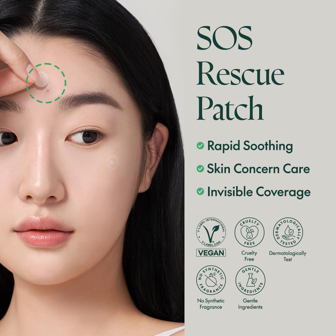 Parche PURITO translúcido con Centella Coreana para piel sensible